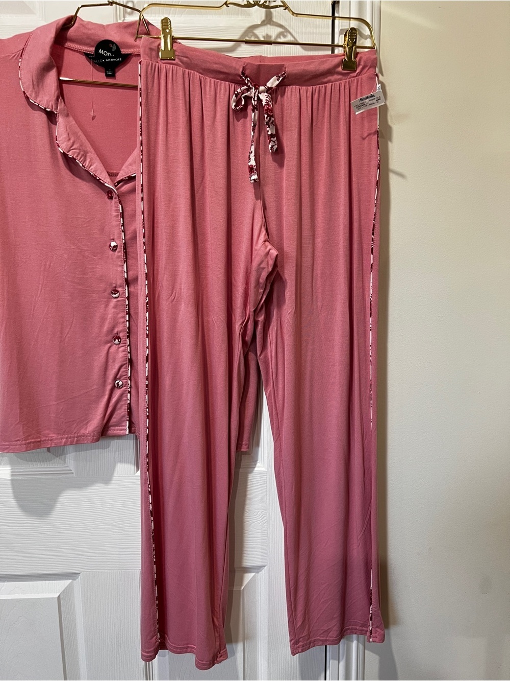 Rebecca Minkoff 2 Piece Sleepwear Set Pajama Modal Super Soft Size Small Pink - Picture 2 of 13